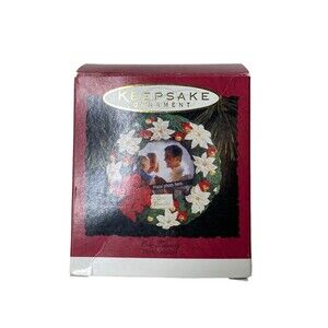 Hallmark Vintage  Keepsake Our Family Photo Wreath Ornament Christmas